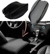 Console Lid Armrest Cover Pvc Leather For Ford Ranger 2019-2020 Gray Stitch