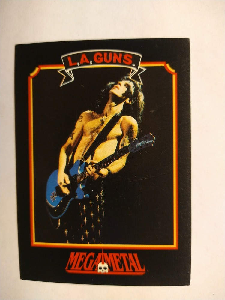 1991 Impel MEGA METAL Rock Trading Card 74 Tracii Guns Uncirculated L.A. Guns