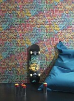 2,06 €/Qm / Rasch Tapete 213201 Graffiti Mauer Urban Steinwand Kids+Teens