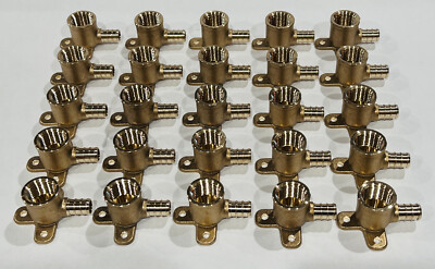 (25) 1/2'' PEX x 1/2'' Female FNPT Drop Ear Elbow Adapter Crimp Fitting Lead-Free