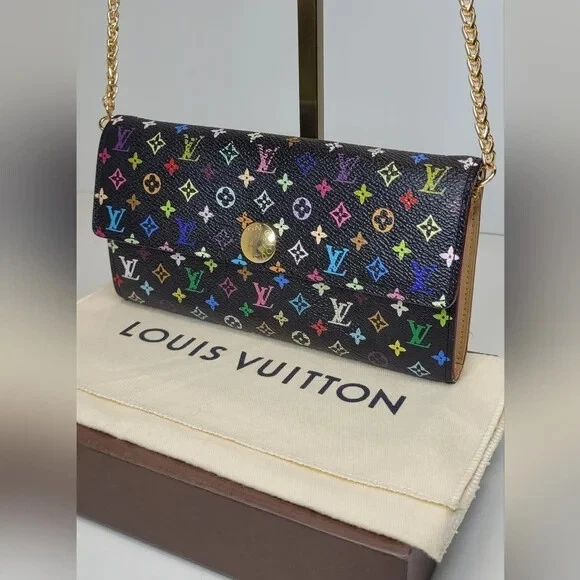 Louis Vuitton Murakami vintage Mono Sarah Wallet with box, dusty & more 🩷