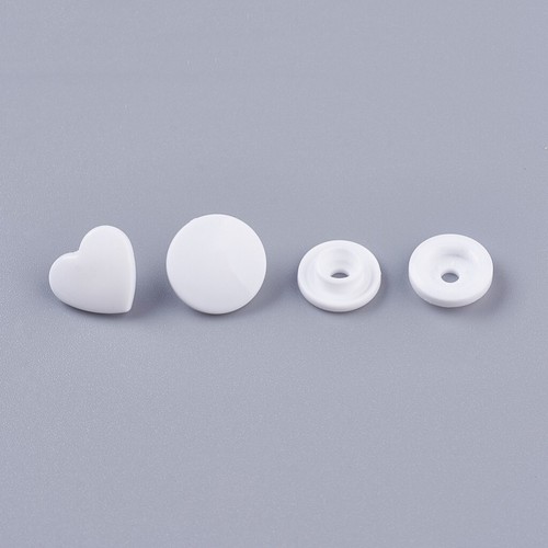 Lot De 20 Boutons Plastique Blanc - 12mm, 4 Trous - Pour Couture