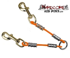 Two Dog Coupler Cable Lead Splitter Many Colors Brass Plated Snaps