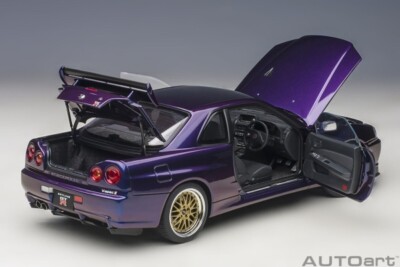 AUTOart NISSAN SKYLINE GT-R R34 2002 V-Spec II midnight purple 1