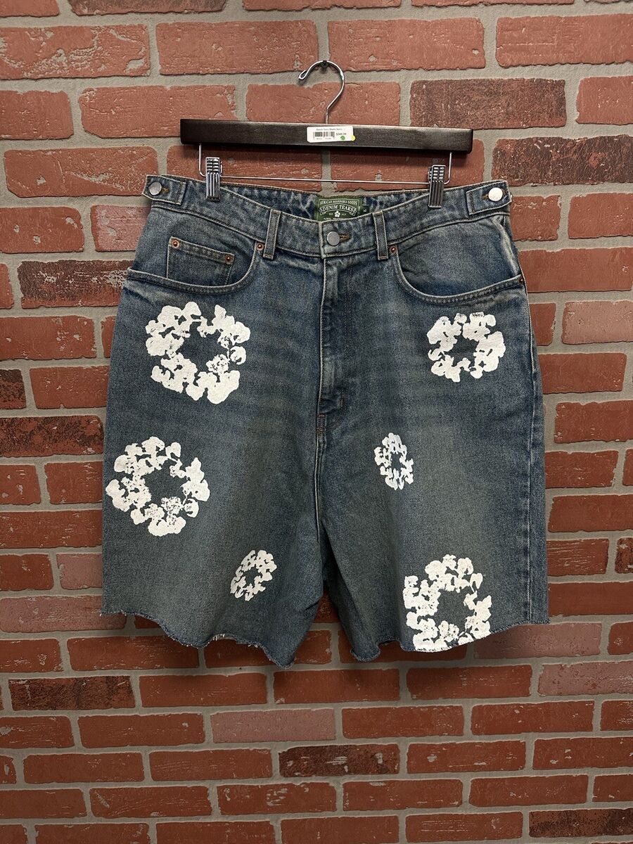 Size S - Denim Tears Cotton Wreath Denim Shorts Blue Men's Size S - Denim Tears Cotton Wreath Denim Shorts Blue Men's