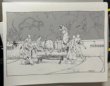 MONSTERS Ltd Ed PRINT Moebius art Monster Mayhem Avalon