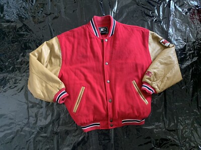 starter jacke Chiefs Size L Retro Vintage NFL     Leather Jacket Lederjacke