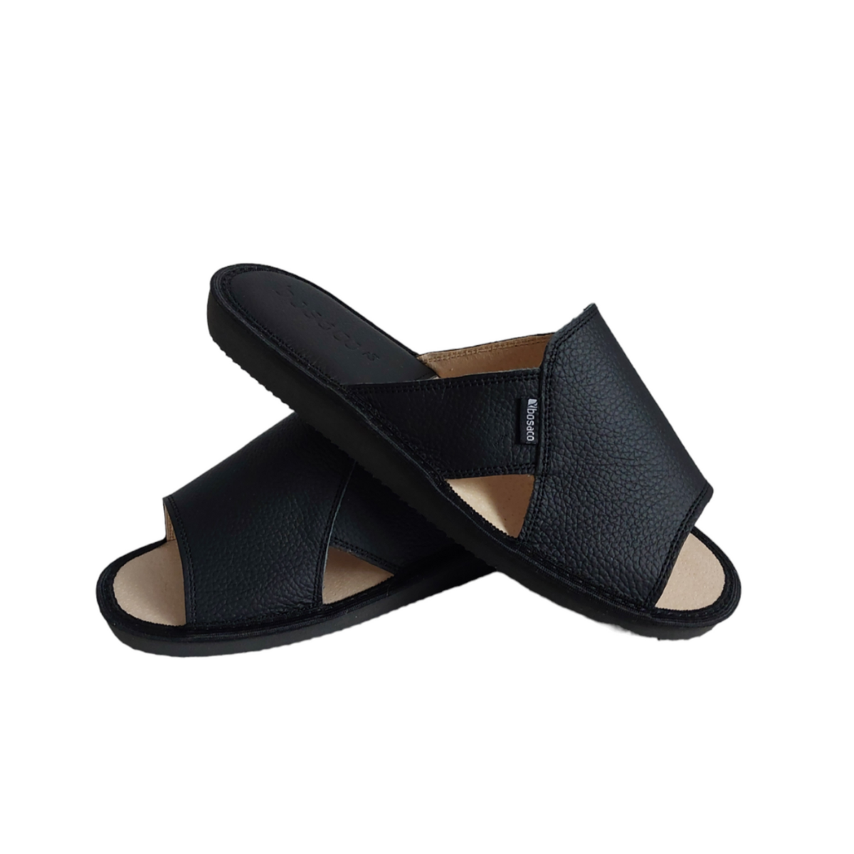 ?Men Slide Sandal Black Slip-on Classic Comfort Streetwear Open-Toe Shoes PEASKJP Men main image 3