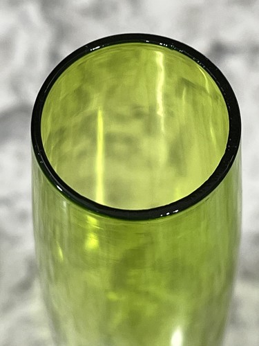 Kreiss Pedestal Bud Vase Green with Clear Stem & Base Retro Vintage '40s-'50s - Picture 4 of 8
