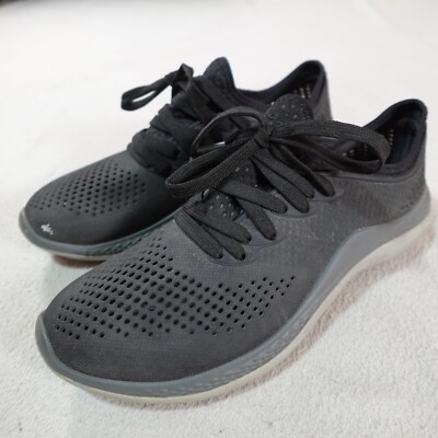Crocs Shoes Womens 9 Gray Literide 360 Pacer Lace Up Outdoor Hike Trail 206705