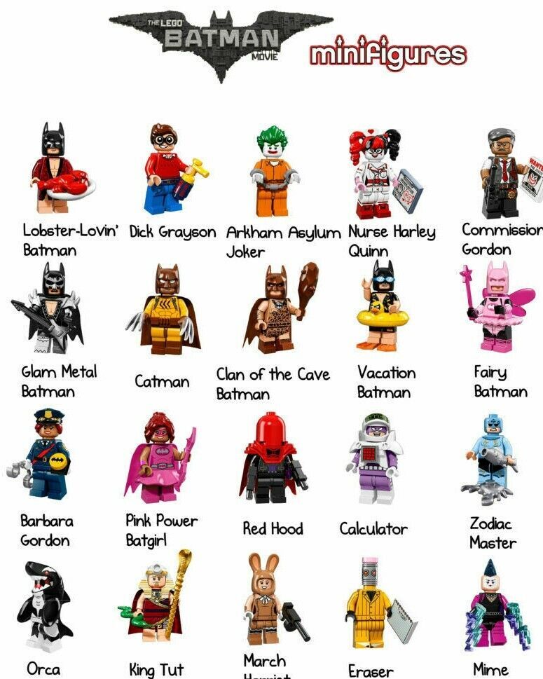 LEGO 71020 Batman Movie Series Minifigures New FactorySealed You Pick!  2018