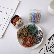 100pcs Girls Colorful Bowknot Elastic Rubber Hair Ties Band Rope Ponytail Holder