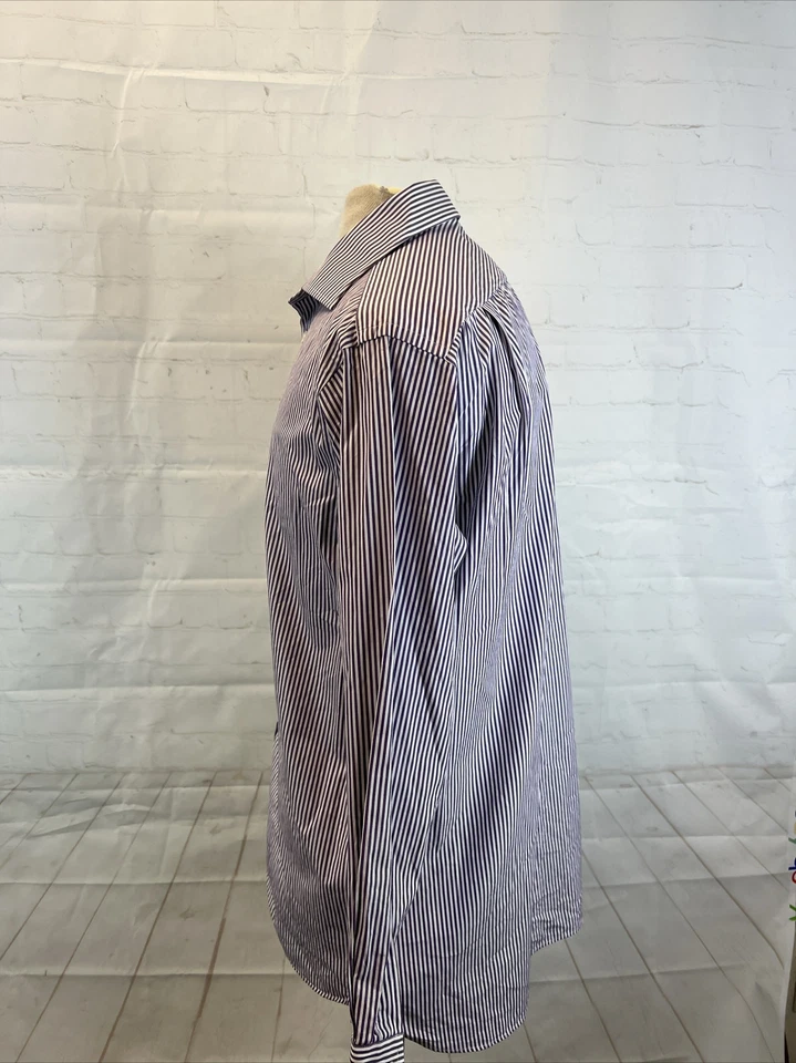 Thomas Pink 男式白色和紫色条纹棉质正装衬衫 16 - 34.5 美元 178 — 第 4/4 张图片