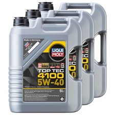 Motoröl Top Tec 4100 5W-40 LIQUI MOLY 3X 5 Liter für Alfa Romeo Audi BMW Citroen