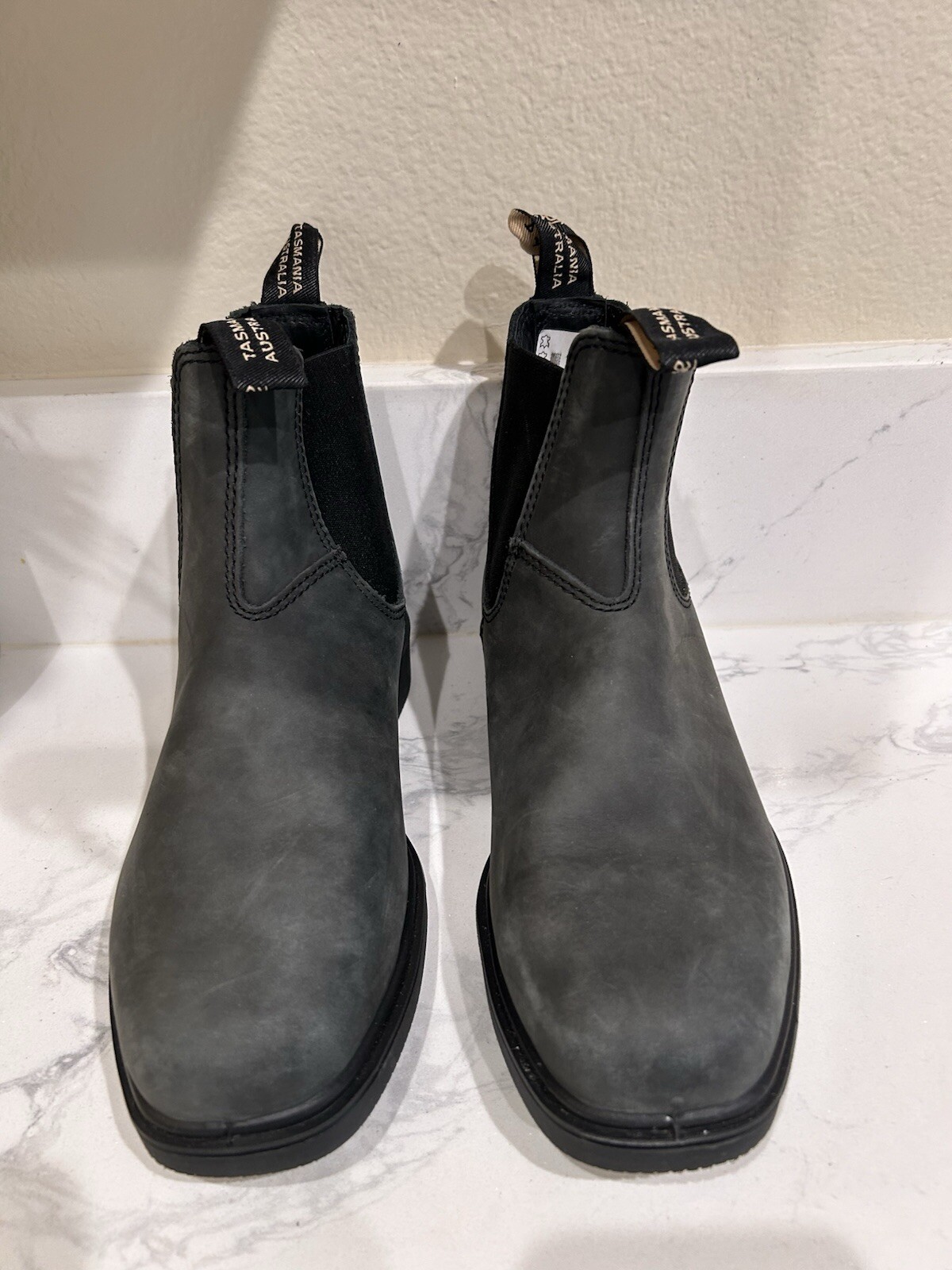 Blundstone NUEVO Tasmania Australia Rústico Negro Cuero Botas Hombres 5 Mujeres 7