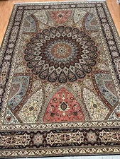 8' x 11'5" New Turkish Oriental Rug - 500 KPSI - Wool & Silk - Hand Made