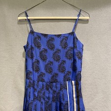 Banana Republic Pleated Dress Blue Size 4 Size Side Zip Up