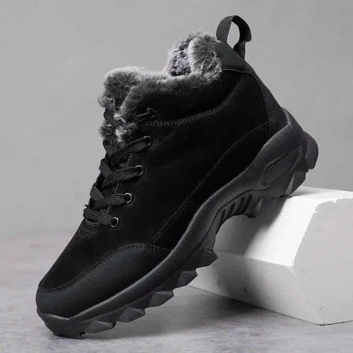 Herren Fell Gefüttert Winter Schnee Stiefel Outdoor Wasserdicht Arbeitsschuhe Wandern Walking - Bild 25 von 27