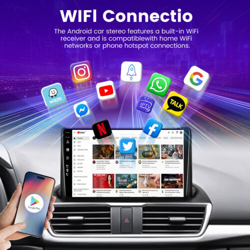 For Mazda 3 Axela 2013-2016 Android14 CarPlay Car Stereo Navi Head Unit GPS 128G - Picture 7 of 18