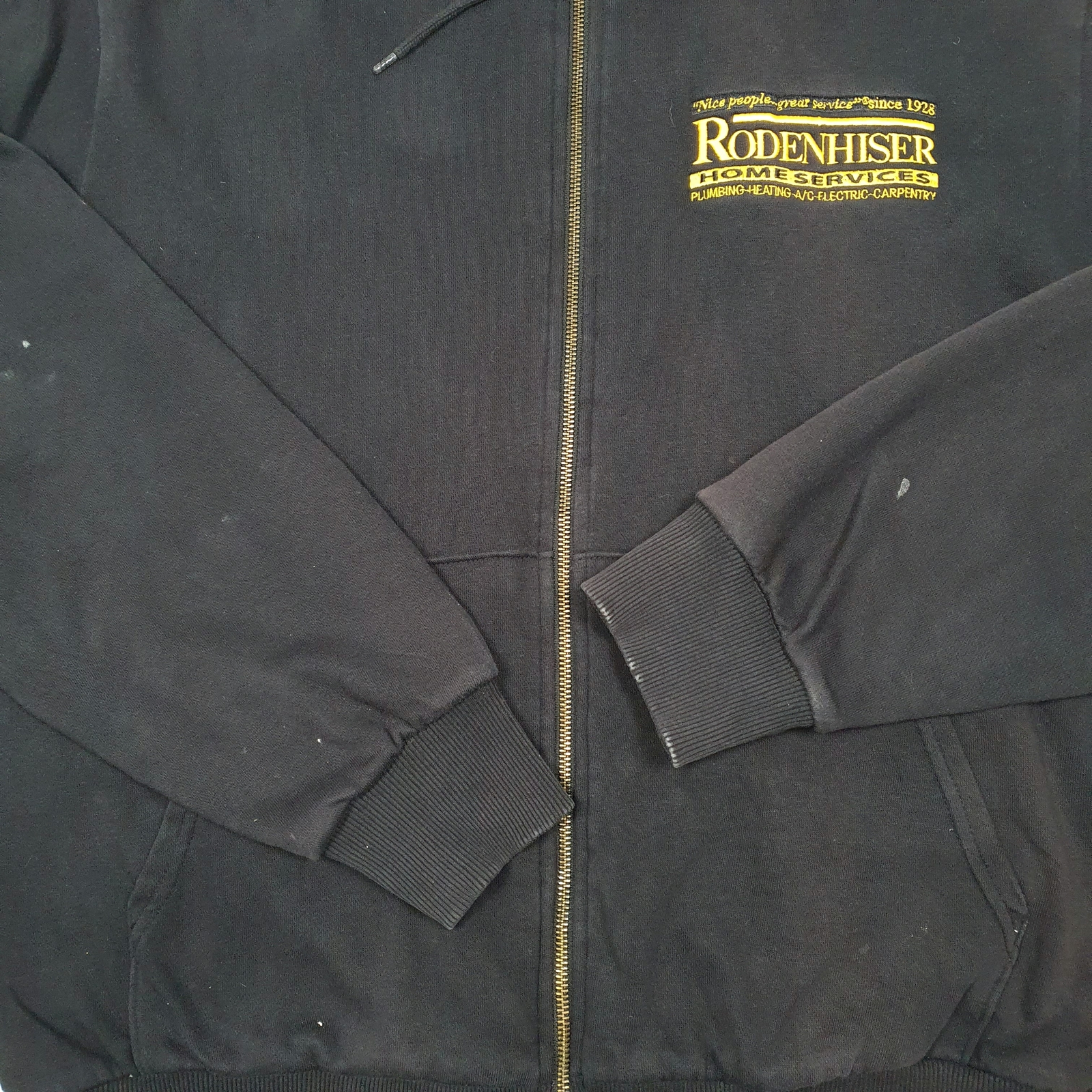 DICKIES Full Zip Hoodie Workwear Rodenhiser Thermal Lined Jumper Sweatshirt XL image 4