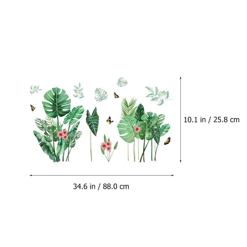 DIY Tropical Wall Decals Banana Leaf Wall Decal Peel Stick Wall Sticker