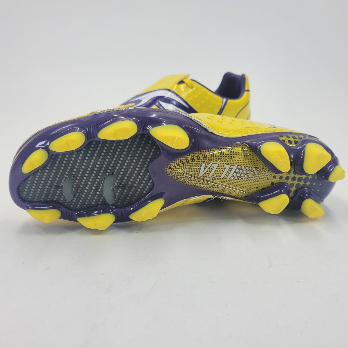 Puma V1.11 i FG Jr Boys Soccer Boots Firm Ground Yellow Purple