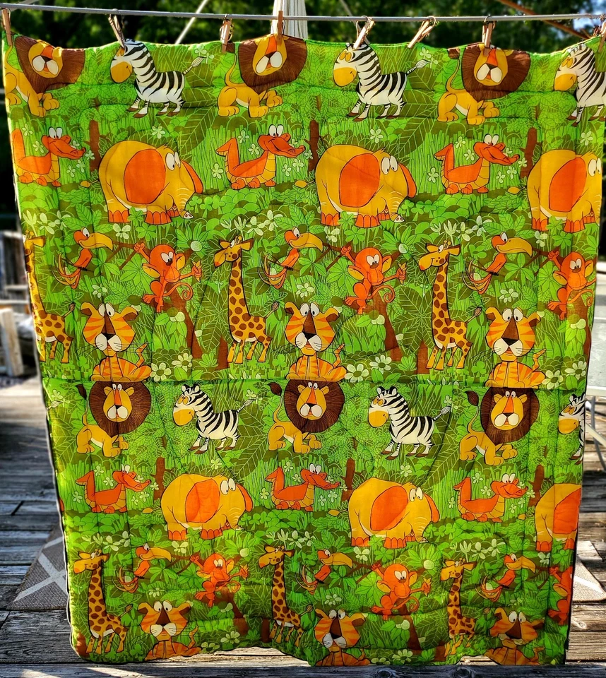 Saco de dormir vintage de animales salvajes safari zoológico tropical tigre mono león cebra Foto 2 de 4