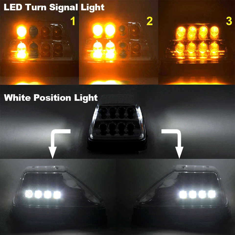 For 90-2018 Mercedes W463 G55 G550 G500 G63 Smoked LED Turn Signal Parking Light Foto 2 de 4