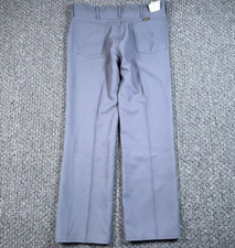 VTG 80s Wrangler Regular Fit Pants Men's 34 x 30 36/30 Tag Gray Polyester USA