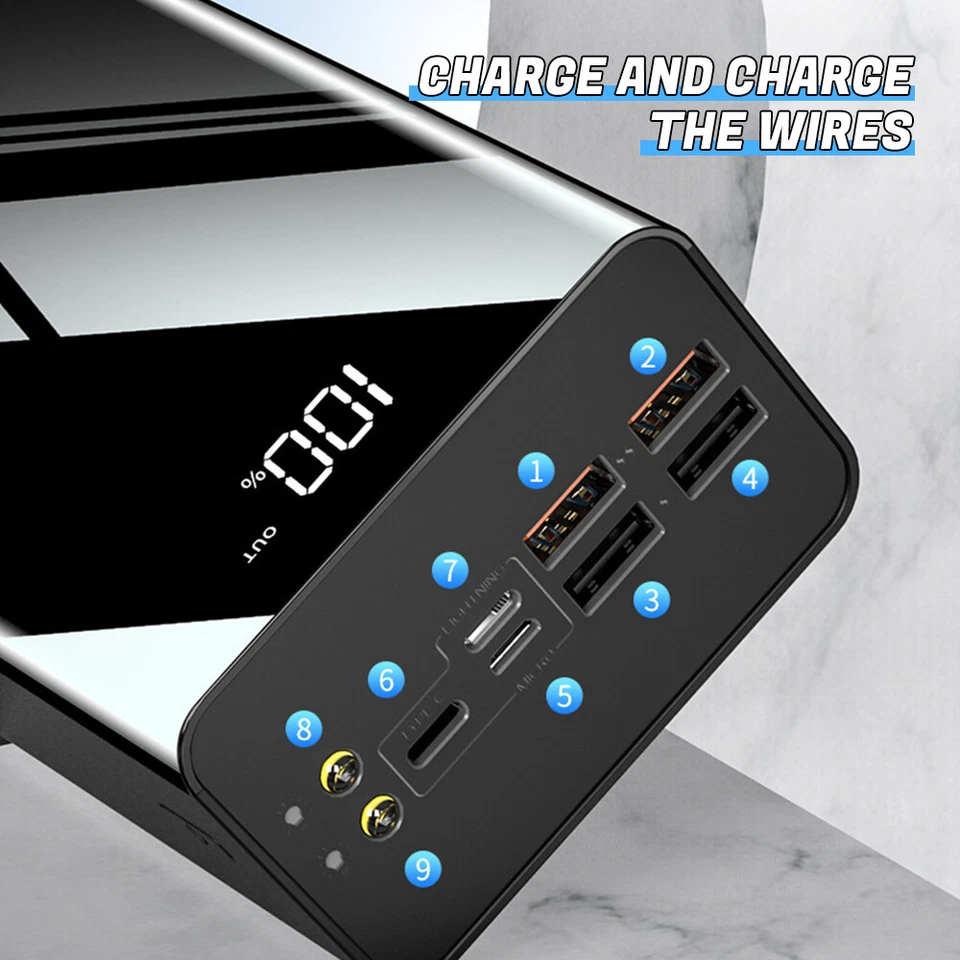 60000mAh Power Bank Fast Charger Large Capacity Portable Mobile External Battery - Image 3 of 4