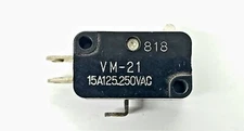 Mulon VM-21 ,SPDT- ON-(ON) Push Button Plunger micro switch 15A @ 250 V AC