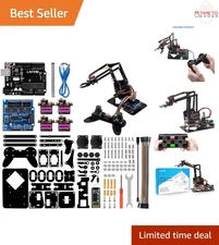 Acrylic 4DOF Robot Arm Kit DIY Arduino Compatible with Tutorial for Beginners