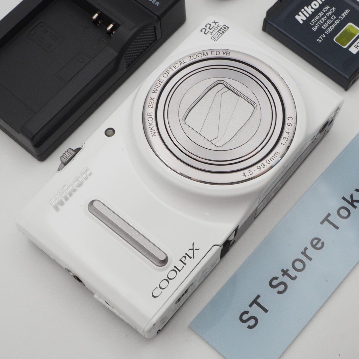 N Mint] Nikon COOLPIX S9600 White Digital Camera 16.0MP 22x
