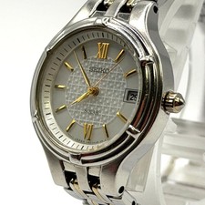 Working SEIKO Seiko V187-0AA0 Women Watch Sol...