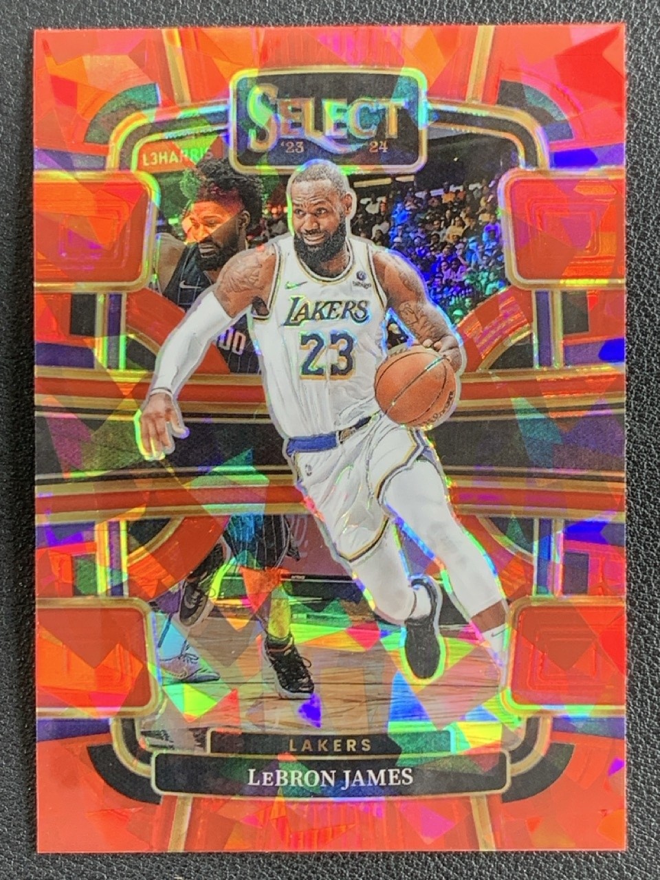 Lebron James 2023-24 Panini Select Concourse Red Ice Prizm #66