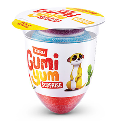 6x Gumi Yum Gummibärchen mit Fruchtgeschmack & Überraschung Spielzeug Wildtiere 22g