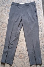 Womens Chaps Sz 14 Huskey Pants Khaki Gray Dress Pants Plain Front Formal Work
