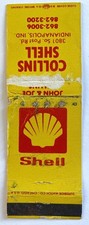 Vintage Shell Gasoline Station John & Joe Indianapolis IN Matchbook Cover