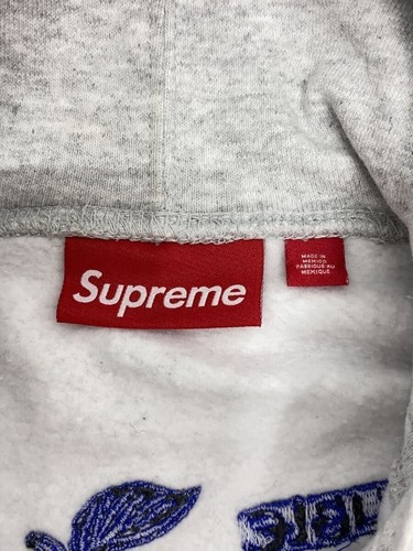 Supreme Hoodie Wild Embroidered Kapuzenpullover L Baumwolle GRY Gebraucht - Bild 3 von 6