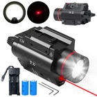 Red Laser Sight 2000lm Flashlight Hunting Light Combo For G-lock 17 19 Taurus