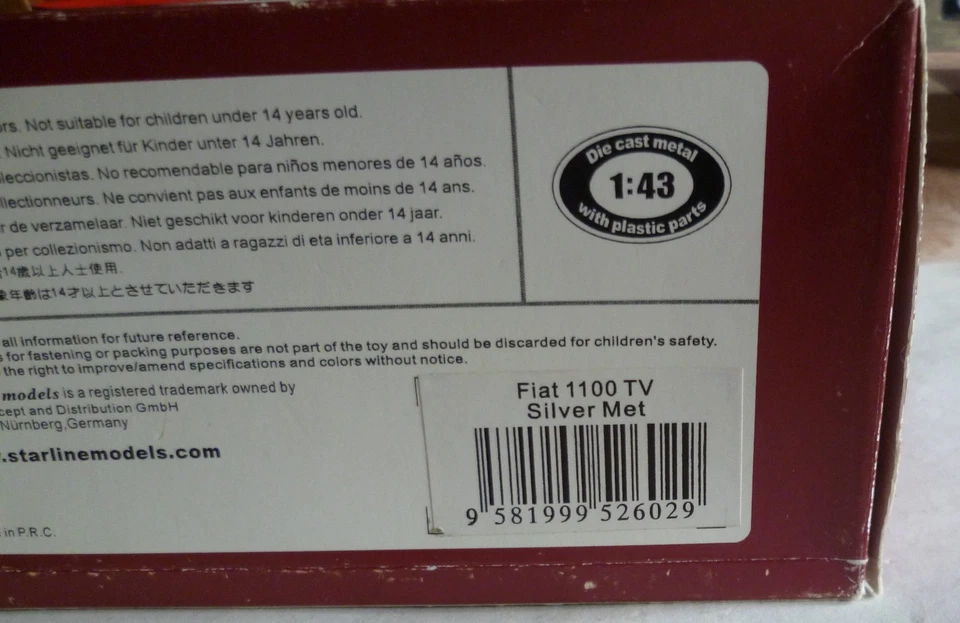 Starline models Fiat 1100 TV 1959 - Photo 3/3