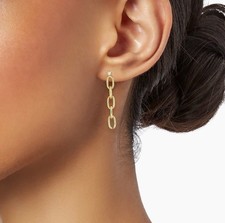 Zoe Chicco 14K Yellow Gold & Diamond Oval-Link Drop Earrings