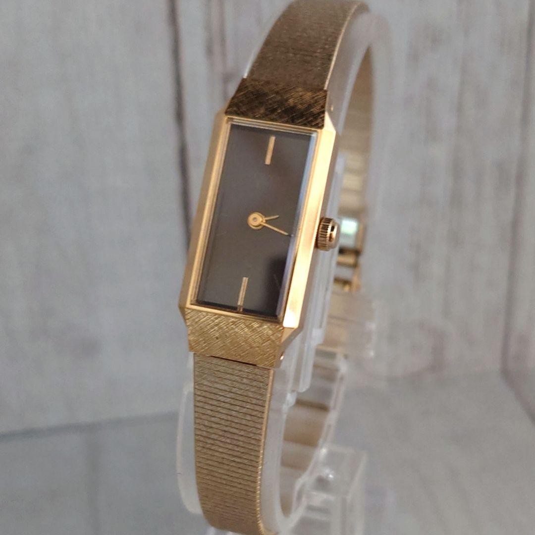 Citizen Antique Rectangular Black Dial Watch with… - image 11