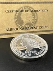 1792 DISME Cameo Proof 2 Oz Of  .999 Silver. America’s Rarest Coins COA & Box