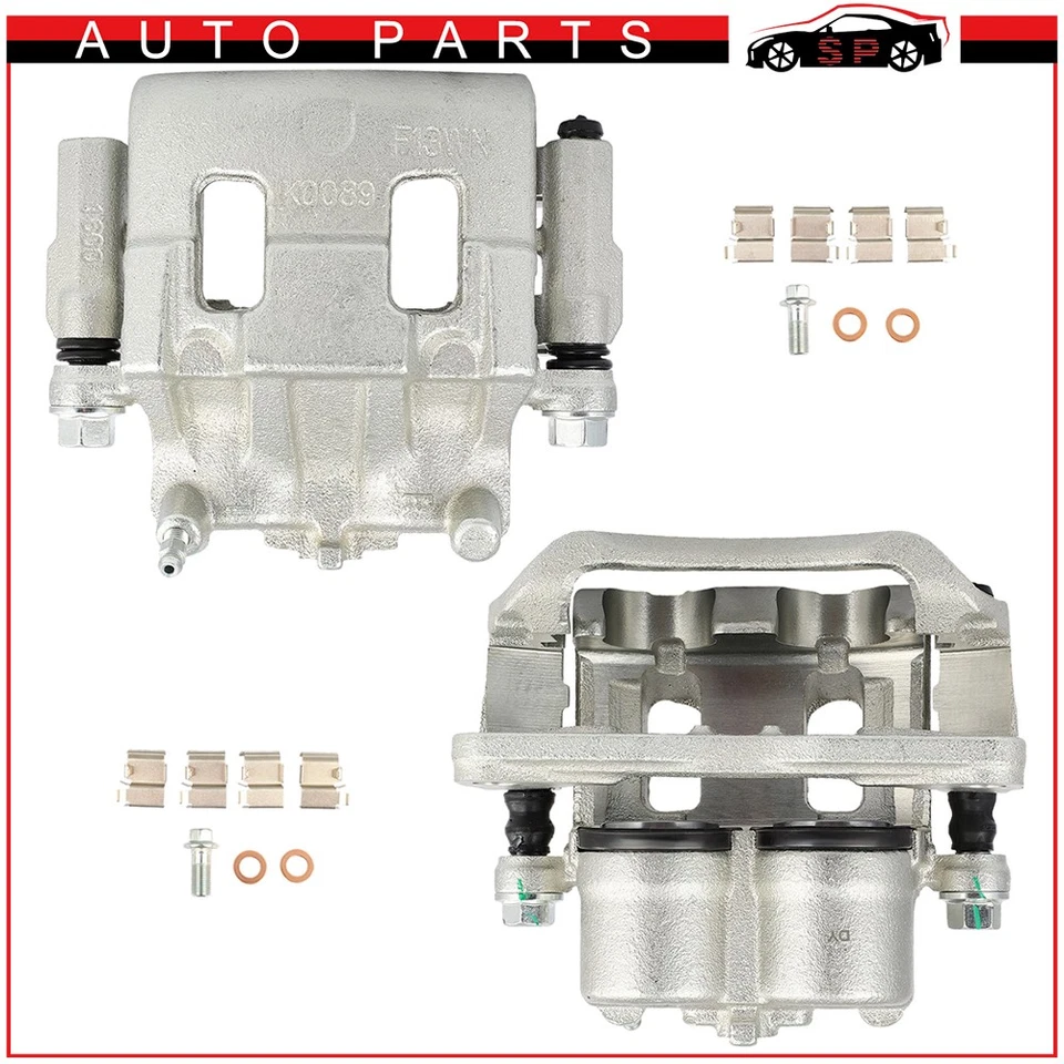 Pair For 2007 - 2012 MAZDA CX-7 Front left Right Brake Calipers With Brackets - Image 3 of 4