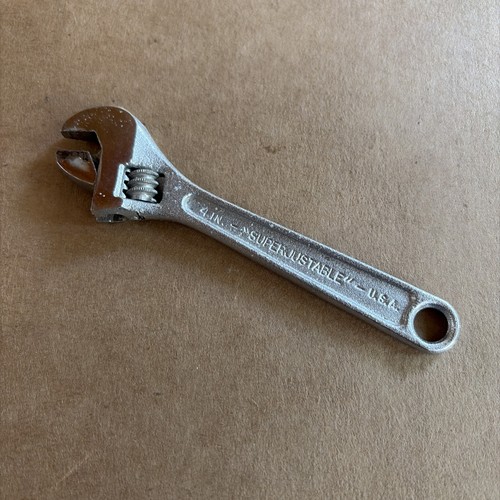 Vintage J.H. Williams & Co Superjustable 4" Crescent Adjustable Wrench - USA