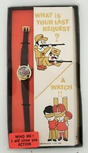 1969 Animated Character Watch with Original Firing Squad Box Vintage Anime