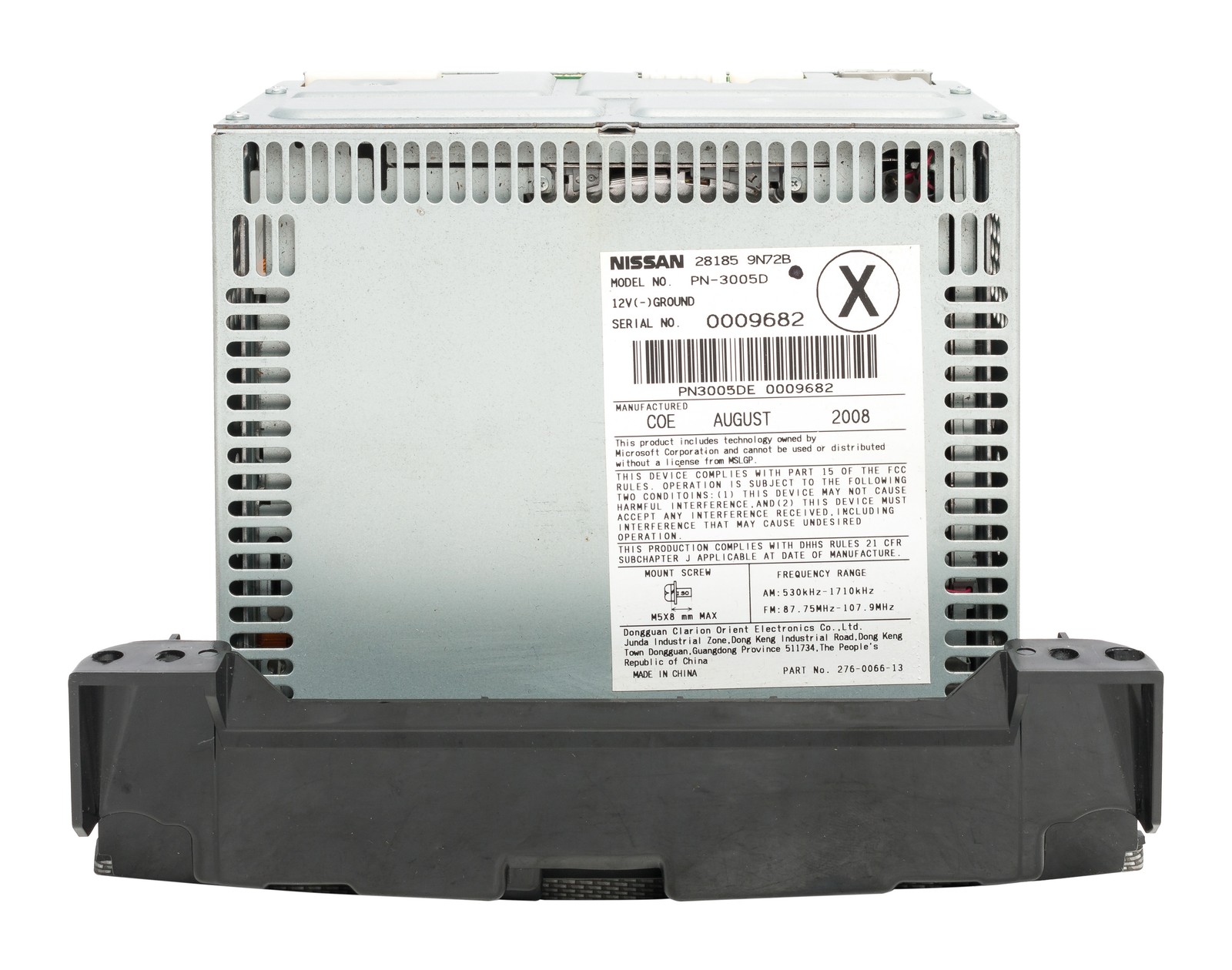 1 Factory Radio 09-10 Nissan Maxima AM FM 6 Disc CD w Aux 281859N72B Face CY61D