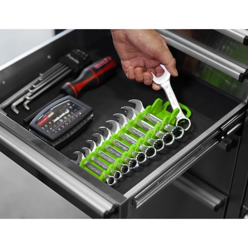 Sealey Spanner Rack Capacity 10 Stubby Spanners - Hi-Vis Green WR10HV - Picture 5 of 7