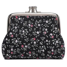 Sanxiner Cute Floral Buckle Coin Purses Vintage Pouch Kiss-lock Change Purse ...